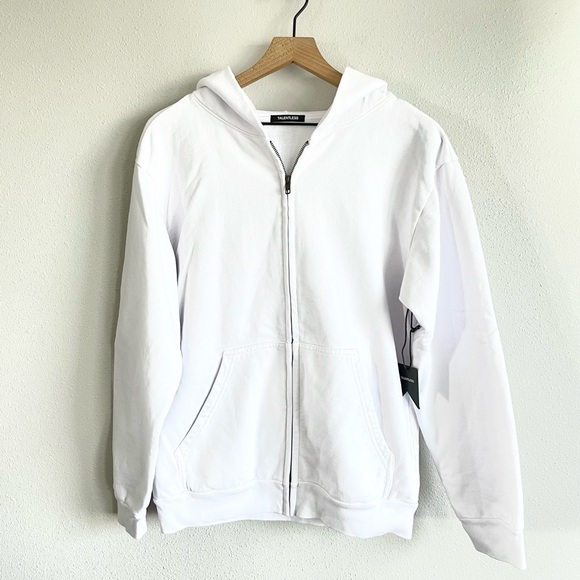 NWT Talentless Premium White Zip Up Hoodie Small - Picture 3 of 9